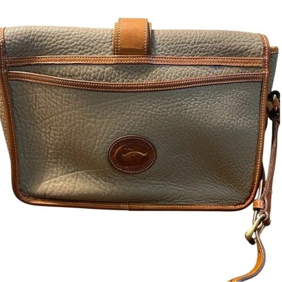 Dooney & Bourke Vintage Leather Crossbody Bag Taupe/Brown - Picture 4 of 16
